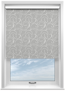 Lino Arches, True Grey - Roller Blind